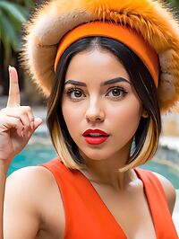 Beautiful Puerto Rican girl with large breasts curvy booty at Hierve el Agua